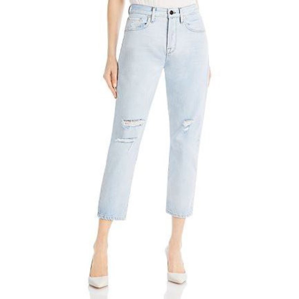 FRAME Le Original Cropped Distressed Boyfriend Jeans 25
